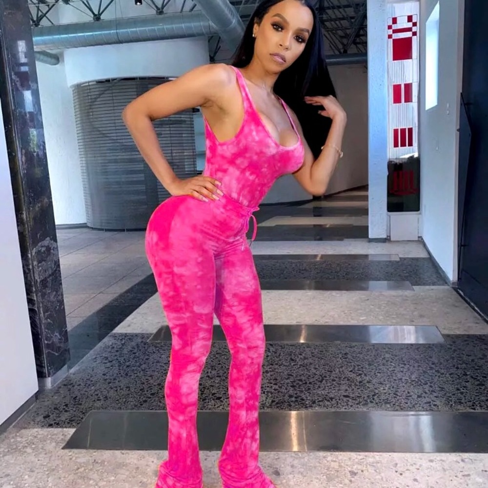 Tie dye jumpsuit set